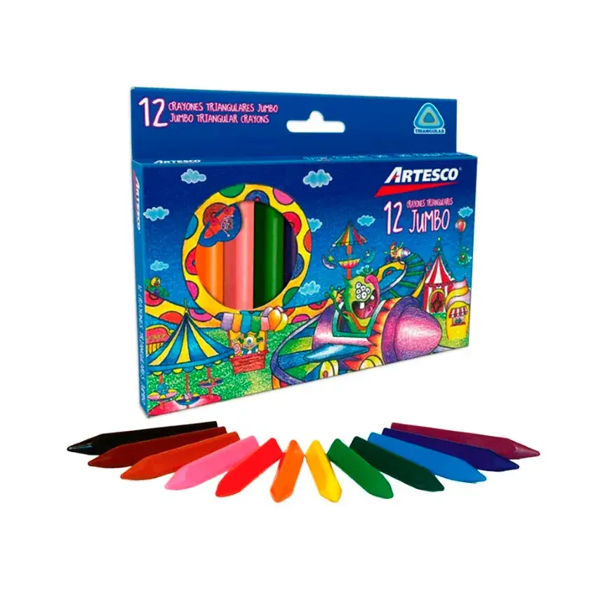 crayon-jumbo-triagulares-artesco-12-colores-435.webp