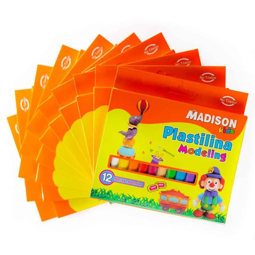 Plastilina Madison Normal de 12 colores
