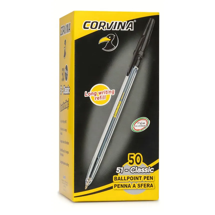 Boligrafo 1.0mm Corvina de 50pcs