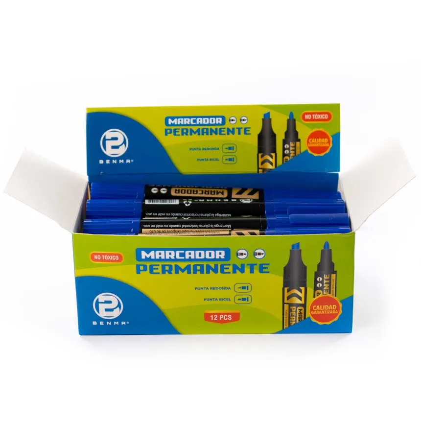 Marcador Permanente Benma Doble Punta 12u