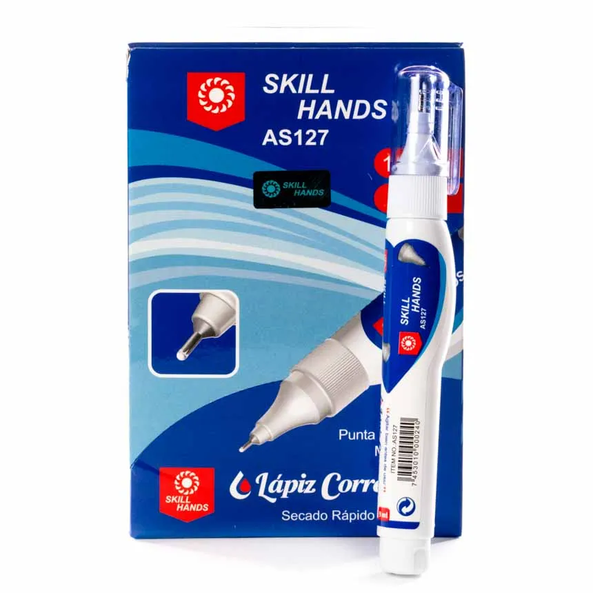 Corrector en Boligrafo Skill Hands 9ml de 12u