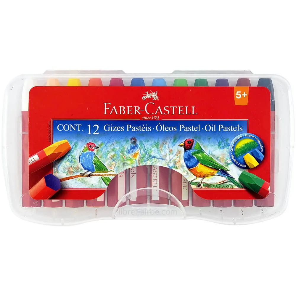 Crayon oleo pastel estuche rigido Faber Castell 12 colores