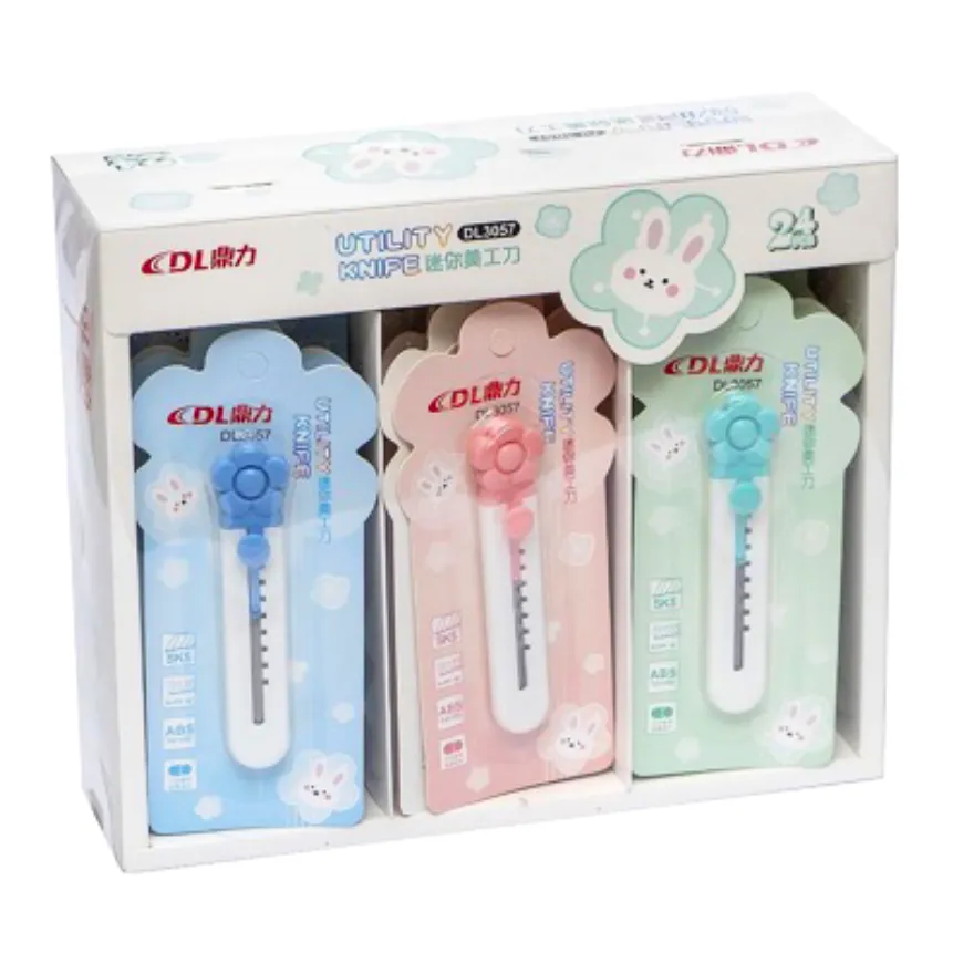 Estilete individual cajita blister, mango en forma flor