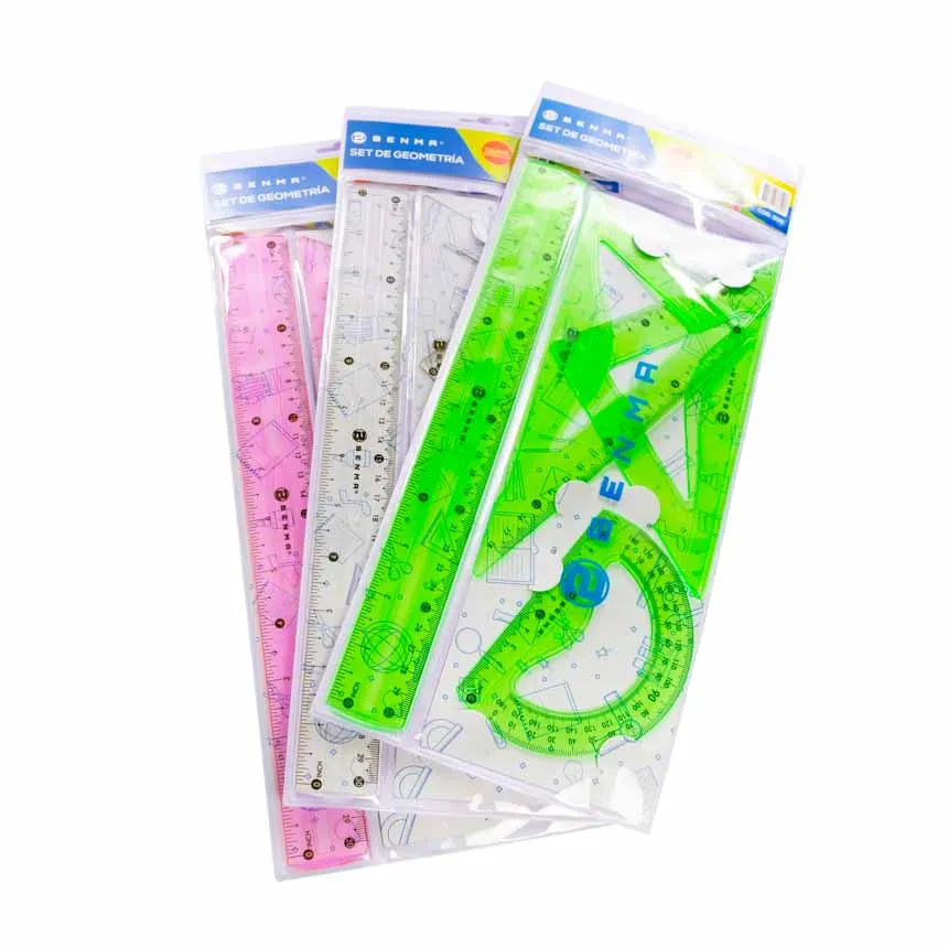 Estuche Geometrico Benma 302P + Compas