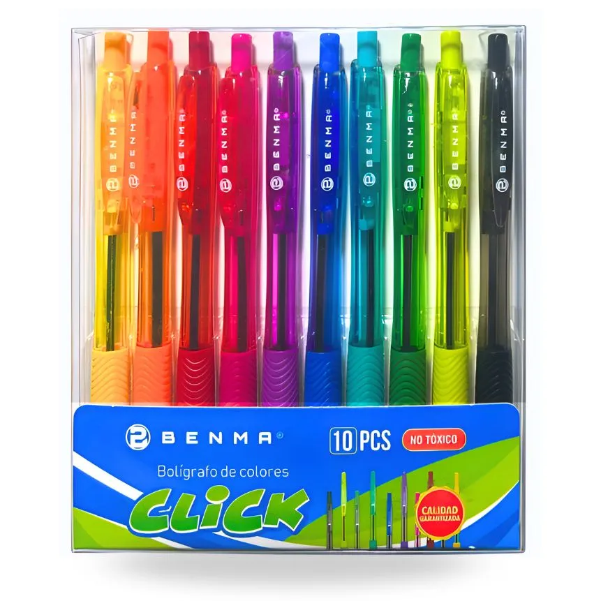 Boligrafo Click Benma 10 colores