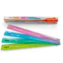 Regla colores transparentes 30cm Madison cajita de 12 pcs