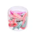 Clips especiales de mango plastico colores pasteles frasco