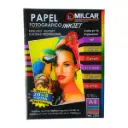 Papel Fotografico Brilloso Inkjet MILCAR 20hojas + 5